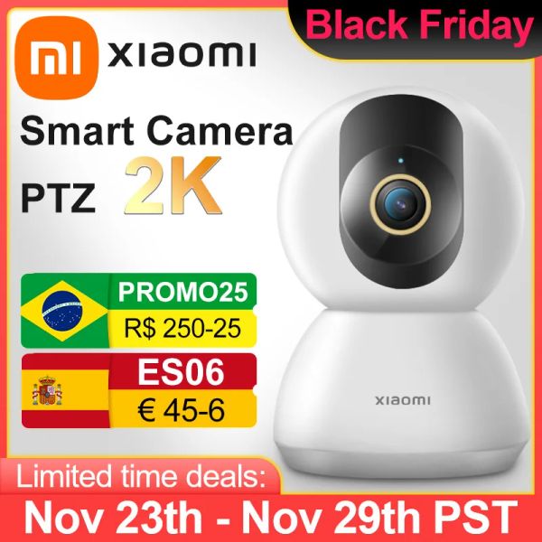 Caméras Original Xiaomi Smart Camera 2K 1296p HD 360 Angle Indoor Baby Security Monitor WiFi Night Webcam Video IP Camera Mi Smart Home