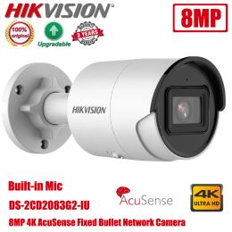 Cameras Oryginalny Hikvision DS2CD2083G2IU 8MP 4K POE IR IP67 ACUSENS