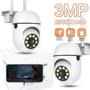 Cameras Outdoor 3MP CCTV IP WiFi Camera Sécurité Refortée Cameras imperméables