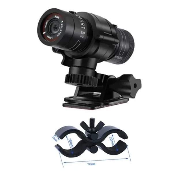 Caméras Outdoor Action Camera Mountain Bike Motorcycle Caket Camera Sport DV Recorder vidéo Action Cam avec monture de canon pour chasseur