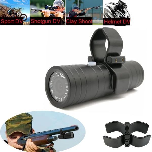 Caméras Sports de plein air Action Caméra Gun Rifle Chasse Caméscope Trail HD 1080P Casque de vélo DVR Enregistrement en boucle