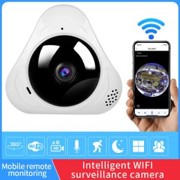 Cameras Panoramic Fisheye IP Caméras avec vision nocturne, caméras de surveillance CCTV, 360 degrés, WiFi, Protection de sécurité 1080p, Smart Ho