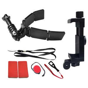 Caméras Téléphone Holder Durable Action Camera Motorcycle Cascet Chin Mot Support Adhesive Universal Photography Cycling For pour GoPro