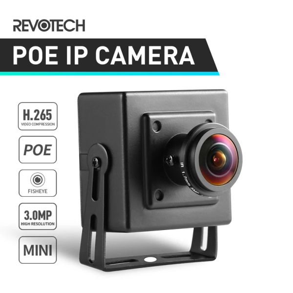 Cámaras Poe Fisheye HD 3MP Mini Type IP Camera 1296P / 1080P SEGURIDAD DE PROBABLE H.265 ONVIF P2P IP CCTV Video Video Vigilancia Sistema de cámara