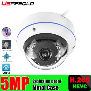 Cameras Poe Vandalproofroproofer imperroproofer 5MP IP Camera Dome Dome 3MP 4MP Sécurité audio CCTV CAME HD CAM HD pour ONVIF NVR