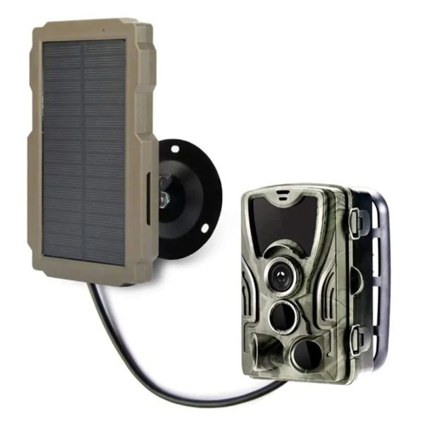 Caméras Portable Trail Game Camera Solar Pannel Kit 3000mAh 6v12V Chargeur solaire rechargeable imperméable pour la caméra de chasse