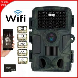 Cameras PR4000 WiFi Hunting Camera Bluetooth 1080p 32MP Vision nocturne infrarouge IP66 IP66 IP66 IPRÉPERSIR 2,0 pouces LCD Wildlife Scouting Trail Photo