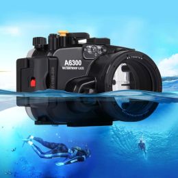 Camera's Puluz 40m onderwater diepte duikkoffer Waterdichte camerabehuizing voor Sony A6000 voor Sony A6300 (E PZ 1650mm F3.55.6osslens)