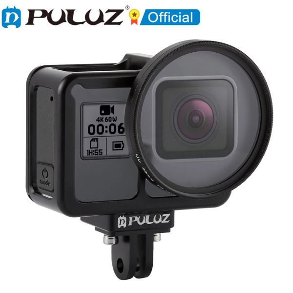 Cameras Pulluz Case for GoPro Hero 7 Black Silver White 6 5 Housing Shell Protective Cage Assurance Cadre 52 mm UV Lens pour GoPro
