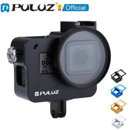 Camera's Puluz Housing Shell voor GoPro Hero 5 6 7 Zwart aluminium legering Hard beschermende kooi -frame kase voor GoPro Hero 2018 Camerakooi