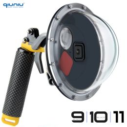 Camera's qiuniu 45m waterdicht filter schakelbare koepelpoort duikbehuizing voor GoPro Hero 9 10 11 Black Go Pro Accessories Dome Port