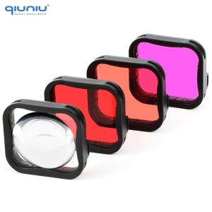 Cameras Qiuniu Dive Filtre pour GoPro Hero 7 6 5 Black Super Suit Housing Case Underwater Color Correction Macro Lens Filtre Accessoires