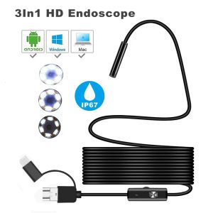 Caméras QZT USB Mini Endoscope Camera Type C Imperproof Mini Borescope Inspection Camera Micro Endoscope Caméra pour téléphone Android intelligent