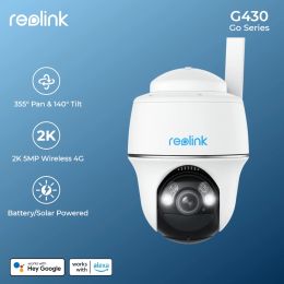 Cameras Reolink 2K 4G LTE Battery Camera 5MP PIR Motion came AI Animal Detection 2way Audio Outdoor 4K Security Caméras avec panneau solaire