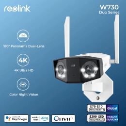 Caméras Reolink Duo 2 série Caméra wifi 4K Double Lens Protection de sécurité extérieure CCTV Personne de came IP / CAME DE DÉTECTION PET