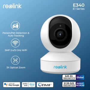 Camera's Reolink E1 Series 5MP WiFi IP -camera 2.4G/5G Wireless Indoor Baby Monitor PT Zoom Security Cam 2way Audio Surveillance Camera's