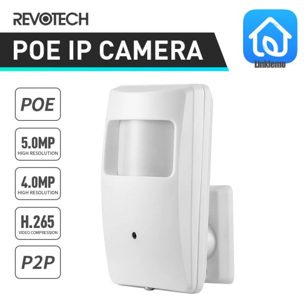 Cámaras Revotech 940nm PIR IP Camera POE 5MP 4MP Visión nocturna Mini Indoor 18 IR LED ONVIF H.265 Sistema de seguridad Video Vigilancia de video vigilancia