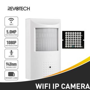 Cameras Revotech Xmeye WiFi Audio IP Camera 2MP / 5MP MINI 940NM VISION NOBILE INDOOR H.265 ONVIF P2P Sécurité Cam System avec emplacement pour carte SD