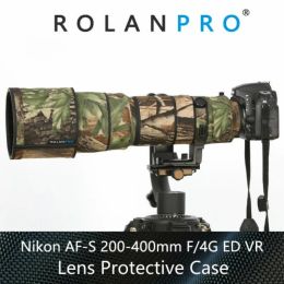 Camera's Rolanpro waterdichte lens camouflage jas regenhoes voor Nikon AFS VR 200400mm f/4G ED VR Lens Protective Case voor Nikon Camera