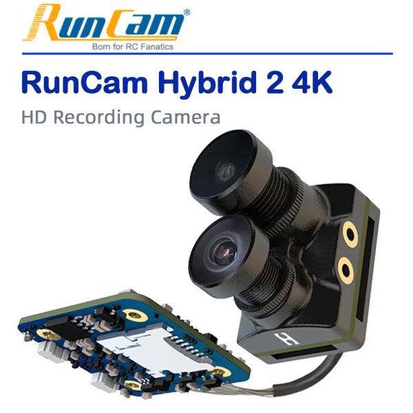 Caméras Runcam Hybrid 2 4K FPV et Caméra d'enregistrement HD avec double objectif FOV 145 ° PARTIE DE CODE DE CODE DE CODE SEUR