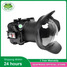 Camera's Seafrogs 40m/130ft onderwatercamerabehuizing voor Canon EOS M6 Mark II Diving Camera Case