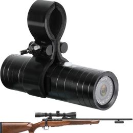 Caméra caméra de fusil de chasse, 1080p Caméra vidéo à l'action sportive complète pour le tir en argile et le casque de chasse Cam Cam Cames montées Caméras Cameras
