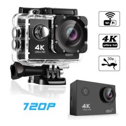 Cameras SJ4000 Action Camera Ultra HD 4K / 30fps WiFi 2.0 "140D Casque de came imperméable sous-marine Vedio Go Sport Pro