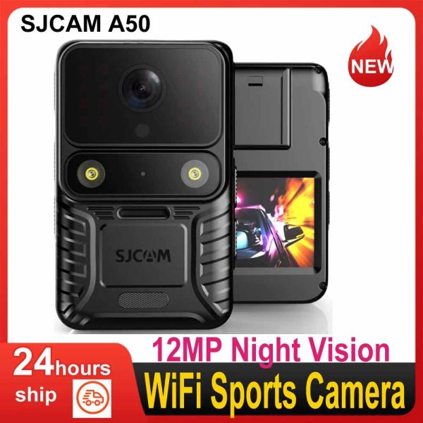 Cameras SJCAM A50 4K WiFi Camera Sports Camera 12MP Night Vision IP65 Impermétrique avec 2,0 IPS Panneau tactile LED Fill Light Support