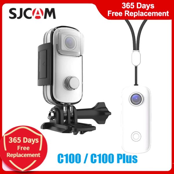 Cameras SJCAM C100 / C100 Plus Mini Camera Thumb 1080P30FPS / 2K30FPS 12MP H.265 2,4G WiFi 30m Case étanche Action Sport DV Camordent