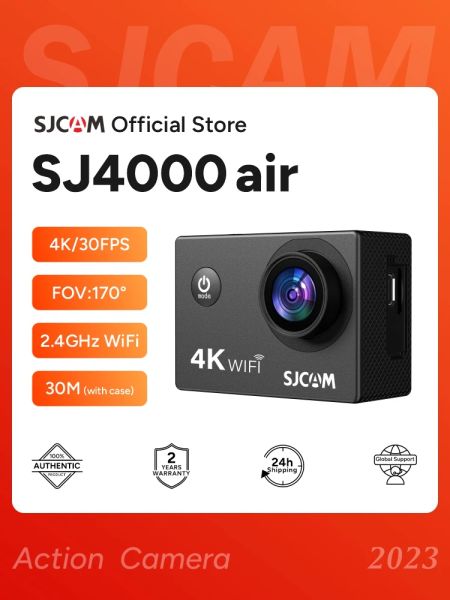 Caméras Caméra caméra d'action aérienne SJCAM SJ4000 avec vidéo 4K Video 30m étanche 2,4g WiFi Sports Camera Action Cam Sports Camera Motorcycles