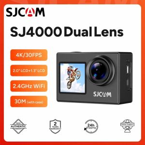 Cameras SJCAM SJ4000 Double écran 4K ACTION CAMÉE 30M ANTÉSHADAKE HD SPORTS VIDÉO ACCUPATION CAMERA MOTORCYCLE CASHET DE BICYLEMENT
