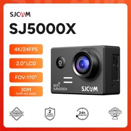 Camera's SJCAM SJ5000X Elite Action Camera 4K FHD Video 30m Waterdichte 2.4G WiFi Actie Originele camera Sportcamera -fietshelm