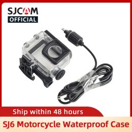 Caméras SJCAM SJ6 Motorcycle étanche du boîtier du boîtier avec câble USB pour SJCAM SJ6 ACTION CAMER