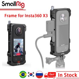 Cameras Smallrig Cage Cadre pour INSTA360 X3 Cadre de protection Cold Shoe Border Border 1/4 "20 trous filets Accessoires 4088b