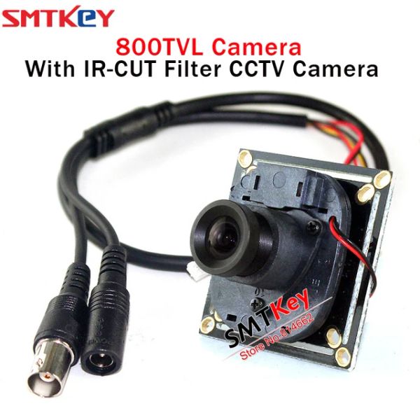 Cámaras SMTKEY 8330 HD 800TVL CMOS CMOS CAMPA CCTV PEQUEÑA Cámara Mini + Lente de 3.6 mm + Cable (38*32 Tablero de cámara CCTV)