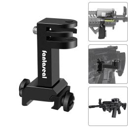 Caméras Sport Caméra Côté Pistolet Montage Picatinny Rail Adaptateur Kit pour Dji Osmo Action Xiaomi Yi 4k SJCAM Eken Chasse Carabine Airsoft