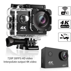 Cameras Sports Camera WiFi Mini Camera Outdoor Termroproping Camera 720p 30FPS Interpolate 4K Action Camera 2.0 