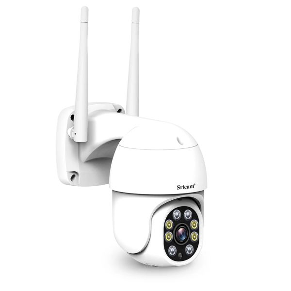 Cameras Sricam SP028 HD1080P Starlight WiFi IP Camera IP66 imperméable en plein air CCTV PTZ CAMERIE AI DÉTECTION DU CORPS HUMAIN Couleur nocturne Vision