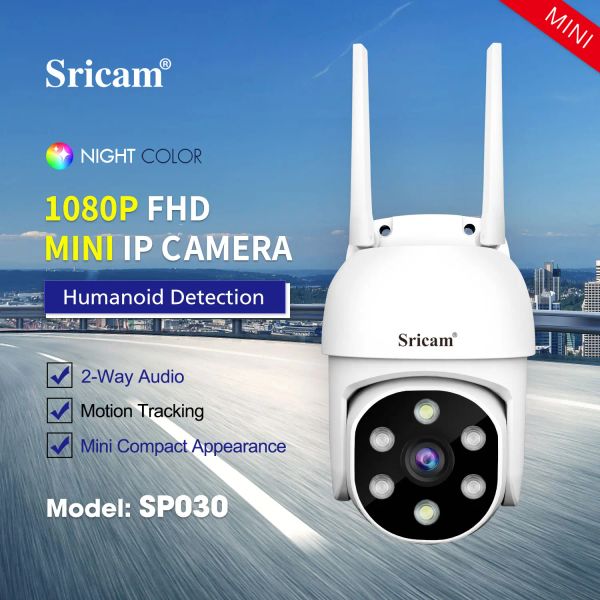 Cámaras SRICAM SP030 1080P MINI WiFi CCTV Camera Seguimiento automático ONVIF Video Video Video Vigilancia Móvil Vista remota PTZ Cam IP Cam