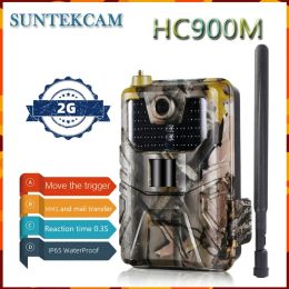 Cameras Suntekcam HC900m Hunting Trail Camera 2G SMS / MMS / SMTP1080P HD 20MP Vision nocturne Night Vision Imperpose Pièges photo Caméra de jeu