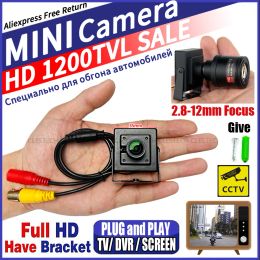 Cameras Super Small 1200TVL CCTV HD METAL MINI CAME CAME SECURITÉ ANALOGE SÉCURITÉ MICRO VIDEO SECTION DE SETRICTION VIDICON AVEC BRACKET