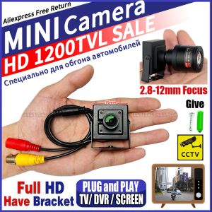 Cámaras Super Small 1200TVL CCTV HD Mini Cámara Analógico Vigilancia de seguridad Micro Video Vidicon con soporte