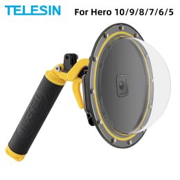 Camera's Telesin 30m Dome Port Diving Waterdichte behuizing voor GoPro Hero 10 9 Black voor Hero 8 7 6 5 Floating Mount Camera Parts