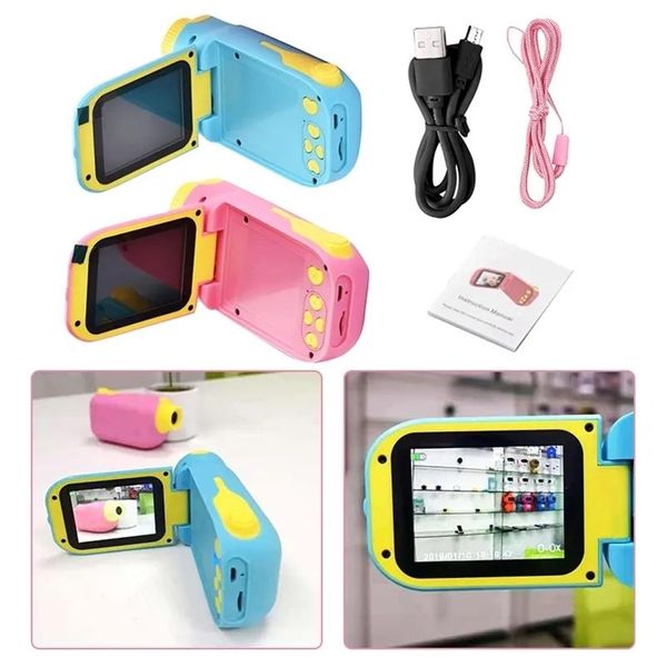 Appareils photo Appareils photo jouets 2 pouces HD numérique enfants caméscope jouets éducatifs IPS écran DV caméra vidéo USB charge enfants caméra vidéo en plastique wi