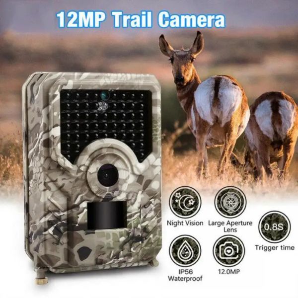 Cameras Trail Camera 36MP 1080p Game 120 DÉTECTION Range de surveillance animale Caméra APPLAPIER EN THAUX EXTÉRIE