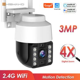 Caméras Tuya IP Camera WiFi 3MP Alexa CCTV Sécurité Camera MINI CAM pour la protection de la maison PTZ SUPPRIMANCE VIDÉO HD H.264 P2P