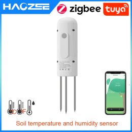 Camera's Tuya Smart Zigbee Bodemtester Temperatuur en vochtigheid Meter Waterdichte thermohygrometertuin Automatisering Irrigatiedetector