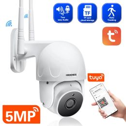 Camera's Tuya WiFi Smart Camera Smart Life Cloud 5MP Auto Tracking PTZ IP Camera Outdoor Motion Detect Alarm CCTV Home Security Cam SD