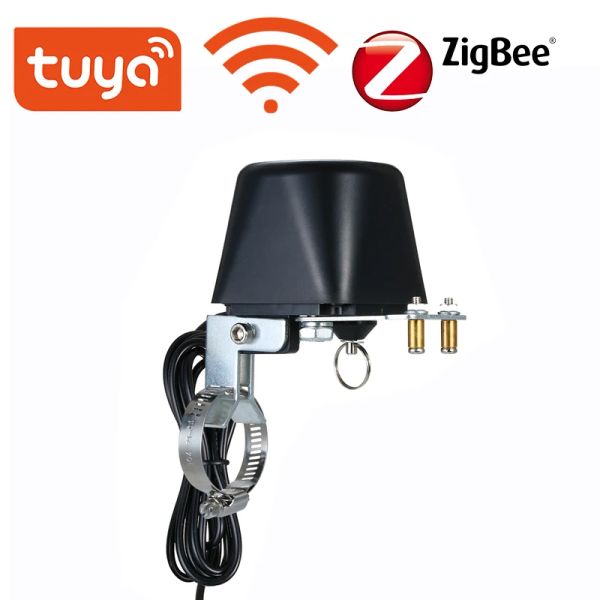 Cameras Tuya WiFi / Zigbee Smart Vae Controller pour le gazoduc Auto Ferm Off Compatible avec Alexa Google Assistant