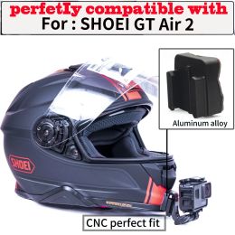 Camera's Tuyu Aangepast voor Shoei GT Air 2 Motorfietshelm kinbeugel voor GoPro DJI Insta360 Sportcamera Aluminium legeringsaccessoires